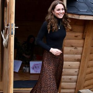 Zara Brown Leopard Midi Skirt NWOT